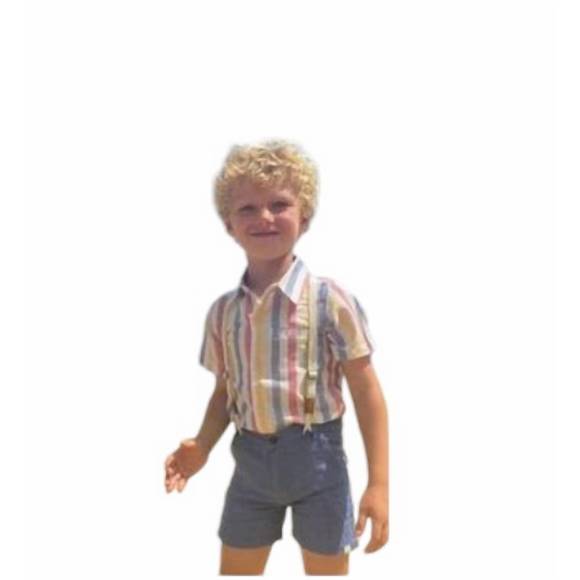 NEW ME & HENRY boy's stripe short sleeve shirt in pier multi - Picture 2 of 2